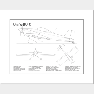 Van’s RV-3 - Airplane Blueprint - BD Posters and Art